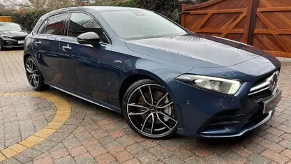 Used Mercedes A35 AMG Premium 306 HP (225 kW) 2021 Blue Hatchback