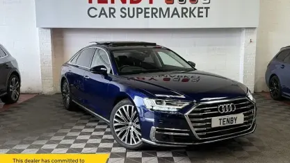 Used Audi A8 Advanced 286 HP (210 kW) 2018 Blue Sedan