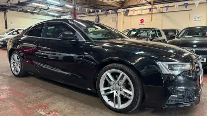 Used Audi A5 S-Line 177 HP (130 kW) 2014 Black Coupe
