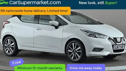 Used Nissan Micra Acenta 71 HP (52 kW) 2017 White Hatchback