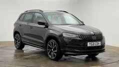 Black magic pearl effect Used 2021 Skoda Karoq SportLine SUV | £19,573 (Fair price)