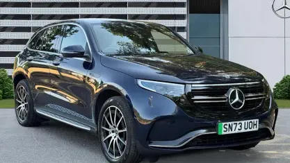 Used Mercedes EQC400 AMG line 300 kW (408 HP) 2023 Cavansite blue metallic SUV
