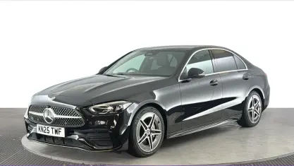 Used Mercedes C200 AMG line 221 HP (162 kW) 2025 Black Sedan