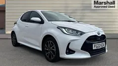 White Used 2022 Toyota Yaris Hybrid Design Hatchback | £16,590 (Fair price)