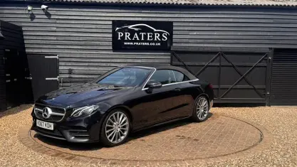 Used Mercedes E220 AMG line 194 HP (142 kW) 2018 Black Cabriolet