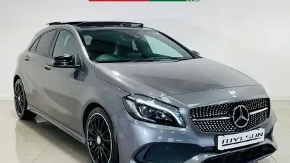 Begagnad Mercedes A220 AMG Line Premium Plus 177 HK (130 kW) 2017 Grå Halvkombi