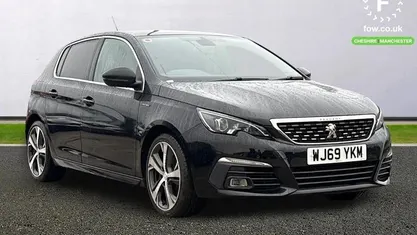 Used Peugeot 308 GT-line 131 HP (96 kW) 2019 Black Hatchback