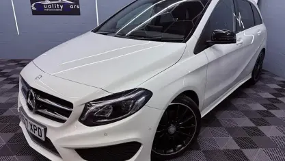 Used Mercedes B180 AMG line 109 HP (80 kW) 2017 White Hatchback
