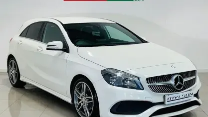 Used Mercedes A200 AMG line 136 HP (100 kW) 2016 White Hatchback
