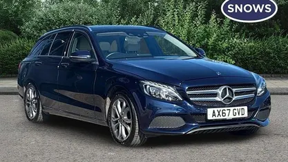 Used Mercedes C200 Premium 184 HP (135 kW) 2017 Blue Estate