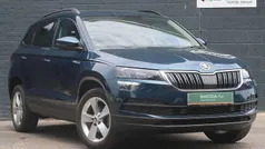 Petrol blue metallic Used 2021 Skoda Karoq SE SUV | £14,695 (Fair price)