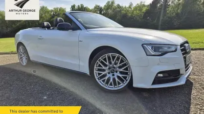 Used Audi A5 Cabriolet S-Line 150 HP (110 kW) 2016 White Cabriolet