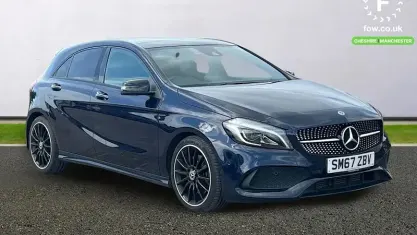 Used Mercedes A220 AMG Line Premium Plus 177 HP (130 kW) 2017 Blue Hatchback