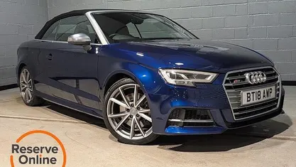 Used Audi S3 Cabriolet Design 310 HP (228 kW) 2018 Navarra blue Cabriolet