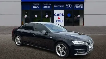Used Audi A4 S-Line 150 HP (110 kW) 2018 Black Sedan