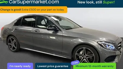 Used Mercedes C200 AMG line 184 HP (135 kW) 2018 Grey Sedan