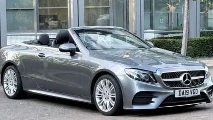 Used Mercedes E220 AMG line 194 HP (142 kW) 2019 Grey Cabriolet