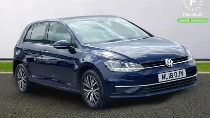 Used VW Golf VII SE 125 HP (91 kW) 2018 Blue Hatchback