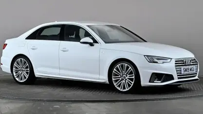 Used Audi A4 S-Line 150 HP (110 kW) 2019 White Sedan