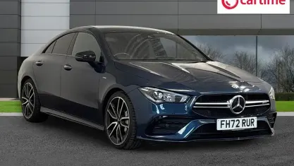 Used Mercedes CLA35 AMG Premium 306 HP (225 kW) 2022 Blue Coupe