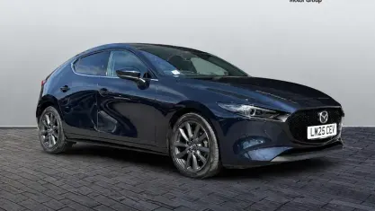 Used Mazda 3 Exclusive-Line 140 HP (102 kW) 2025 Blue Hatchback