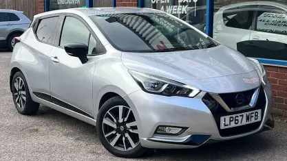 Begagnad Nissan Micra N-Connecta 90 HK (66 kW) 2018 Silver Halvkombi