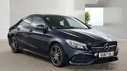 Used Mercedes CLA220 AMG line 177 HP (130 kW) 2017 Blue Sedan