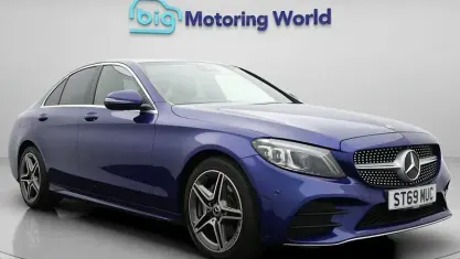 Used Mercedes C200 AMG line 160 HP (117 kW) 2020 Blue Sedan