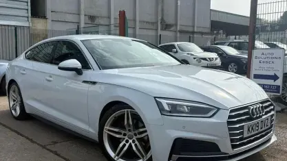 Used Audi A5 Sportback S-Line 190 HP (139 kW) 2019 White Hatchback