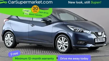 Usado Nissan Micra Acenta 101 HP (74 kW) 2020 Cinzento Citadino