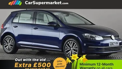Used VW Golf VII SE 110 HP (80 kW) 2018 Blue Hatchback