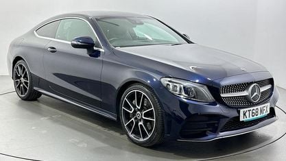 Usado Mercedes C300 AMG Line Premium 245 CV (180 kW) 2019 Azul Coupe