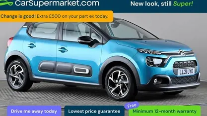 Used Citroën C3 PureTech 83 HP (61 kW) 2021 Blue Hatchback