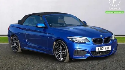 Used BMW 218 M Sport 136 HP (100 kW) 2021 Blue Cabriolet