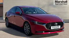 Red Used 2021 Mazda 3 Inclusive Sedan | £16,118 (Fair price)