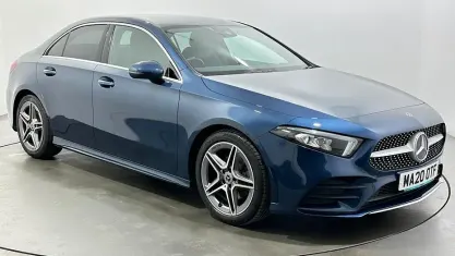 Used Mercedes A200 AMG line 163 HP (119 kW) 2020 Blue Sedan