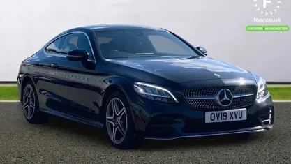 Used Mercedes C200 AMG line 184 HP (135 kW) 2019 Black Coupe