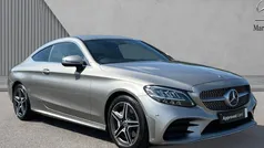 Mojave silver metallic Used 2021 Mercedes C220 AMG line Coupe | £24,317 (Fair price)
