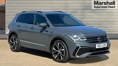 Dolphin grey metallic Used 2021 VW Tiguan R-line SUV | £21,490 (Fair price)