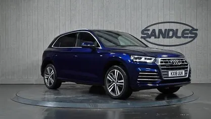 Blue Used 2018 Audi Q5 S-Line SUV | £17,999 (Fair price)