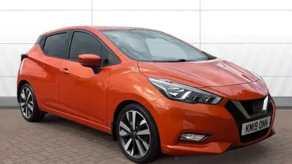Second-hand Nissan Micra Tekna 90 CP (66 kW) 2019 Portocaliu Hatchback