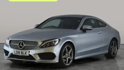 Used Mercedes C220 AMG line 170 HP (125 kW) 2018 Silver Coupe