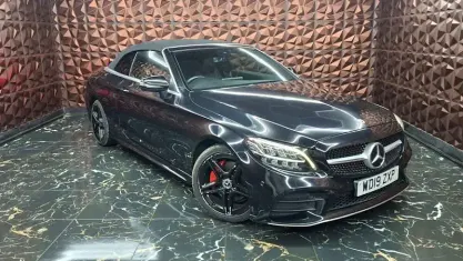 Used Mercedes C200 AMG line 184 HP (135 kW) 2019 Black Cabriolet