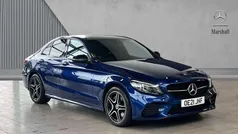 Blue Used 2021 Mercedes C300e AMG line Sedan | £19,480 (Fair price)