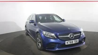 Begagnad Mercedes C220 AMG line 194 HK (142 kW) 2020 Blå Kombi