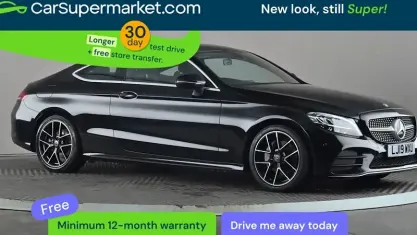 Second-hand Mercedes C200 AMG line 184 CP (135 kW) 2019 Negru Coupe