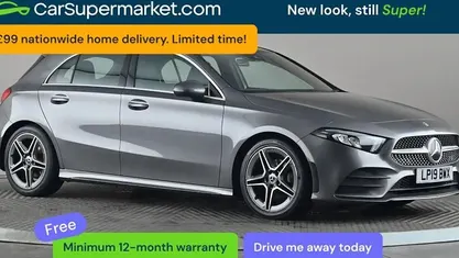 Used Mercedes A200 AMG line 163 HP (119 kW) 2019 Grey Hatchback