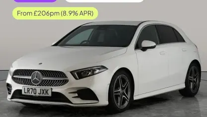 Used Mercedes A180 AMG line 136 HP (100 kW) 2020 White Hatchback