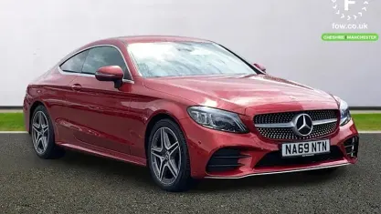Used Mercedes C200 AMG line 184 HP (135 kW) 2020 Red Coupe
