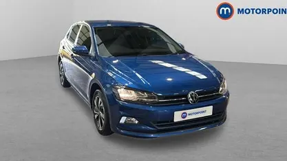 Begagnad VW Polo Match 95 HK (69 kW) 2021 Blå Halvkombi